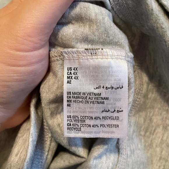 NWT Ideology Sz 4X Women’s Grey Whisper Lightweight Zip-up Hoodie Sweatshirt Top - Picture 8 of 12